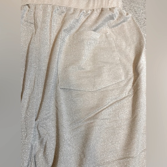 NWT B.O.G Collective Band of Gypsies Champagne Shimmer Joggers Women Medium - Picture 3 of 8